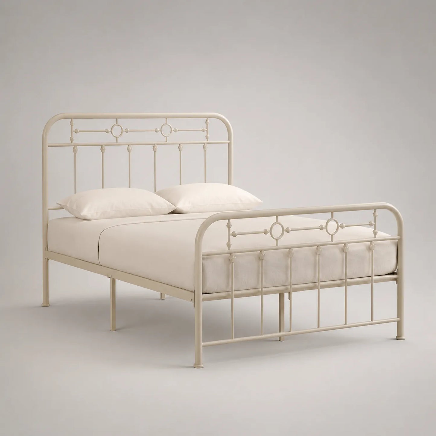 Metallbett Creme 140x200 cm