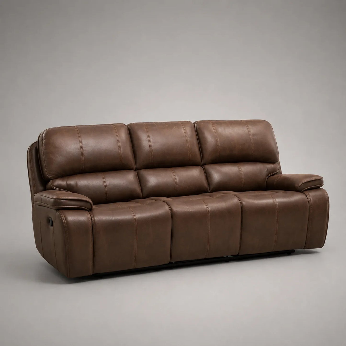 Dreiersofa aus Leder Braun 220cm