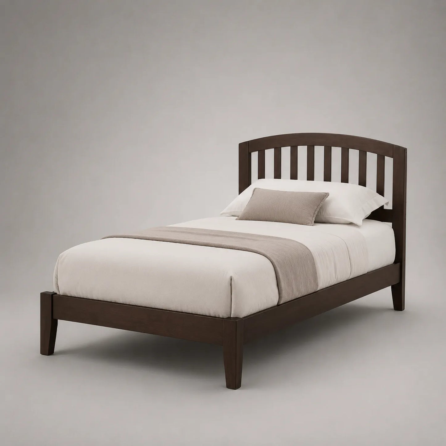 Holzbett Einzelbett 200x100 cm Dunkelbraun