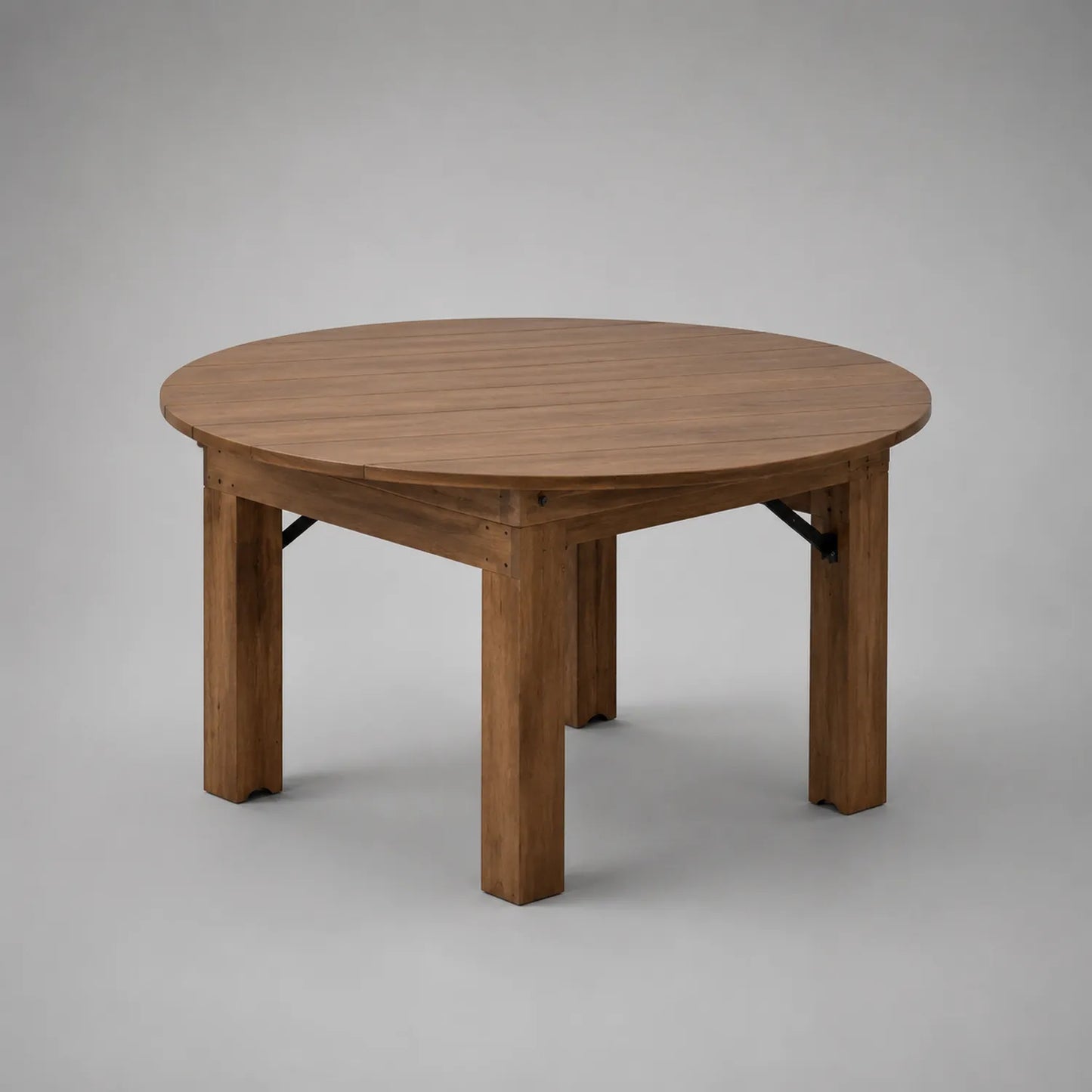 Runder Massivholz-Esstisch, Ø 120 cm, Braun