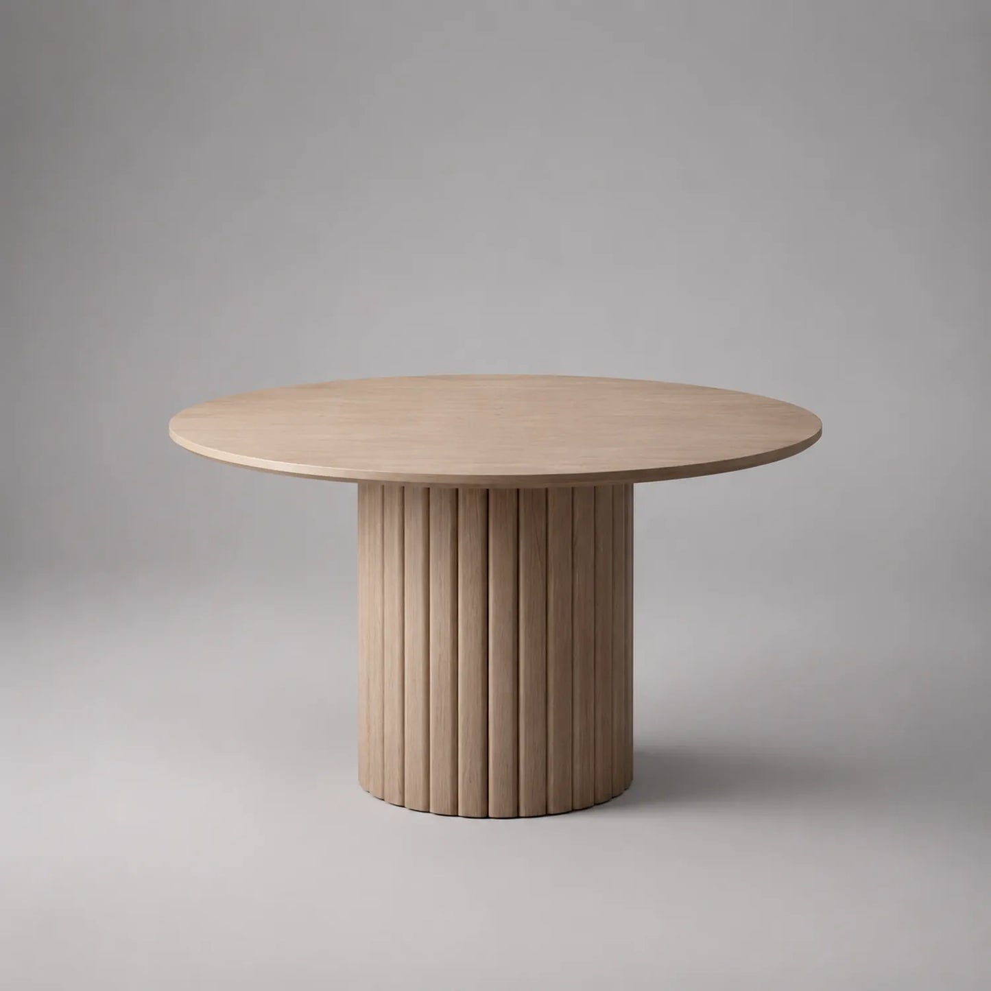 Runder Esstisch aus Eichenholz Ø120cm Beige