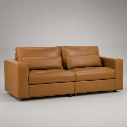 Ledersofa Braun 200 cm