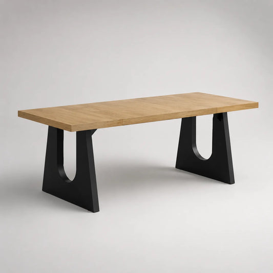 Esstisch aus Eichenholz und Metall 180x90x75 cm