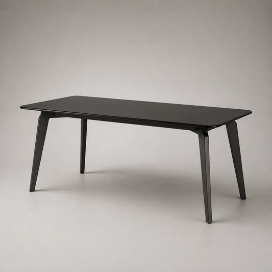 Esstisch rechteckig gehärtetes Glas Stahl Schwarz 180x90x75cm
