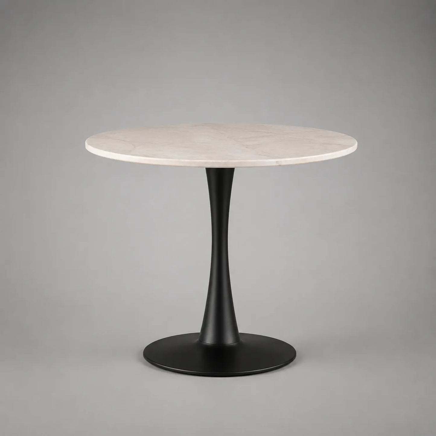 Runder Marmortisch mit Metallgestell