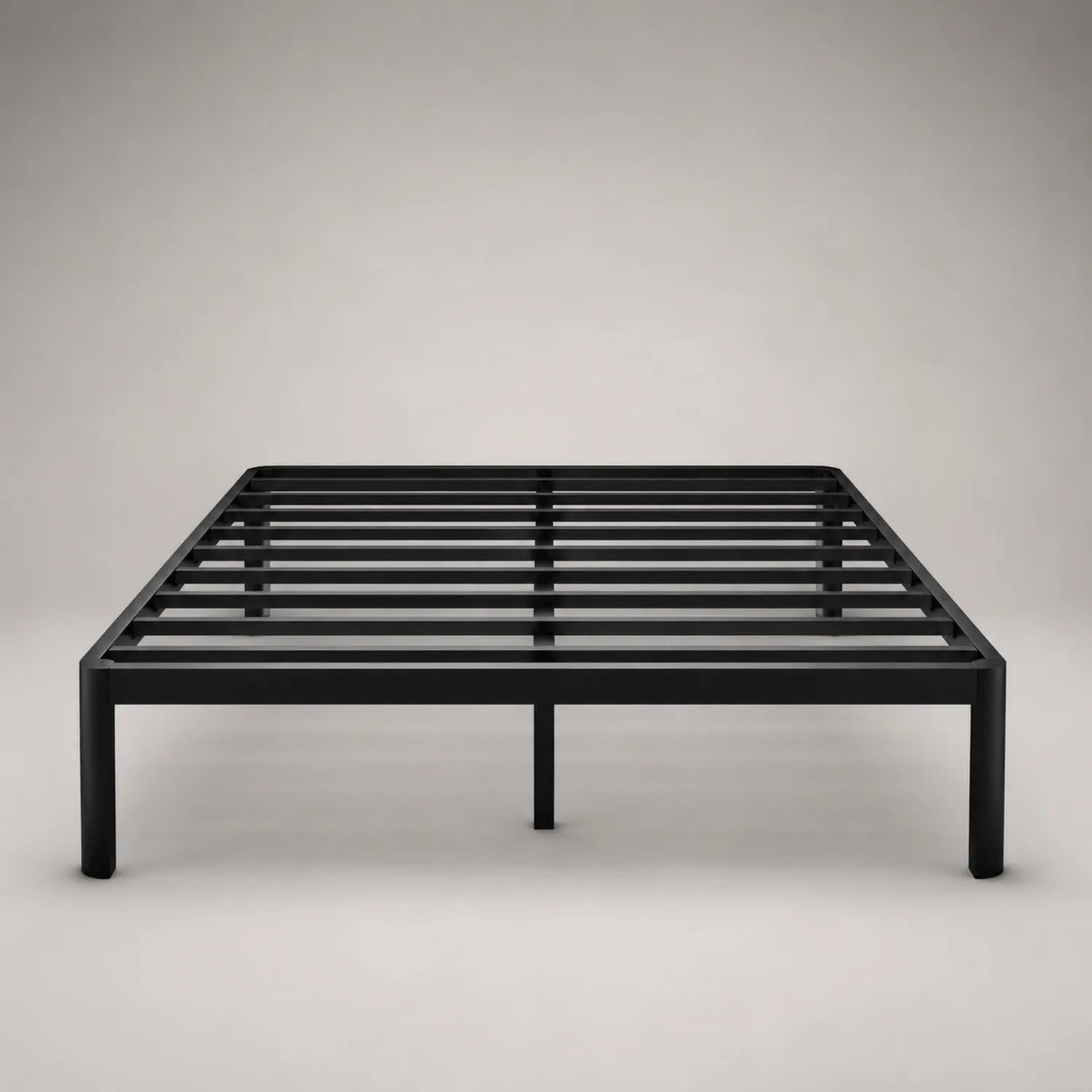 Metallbettgestell 140x200 cm Stahl Schwarz