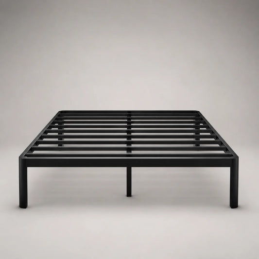 Metallbettgestell 140x200 cm Stahl Schwarz