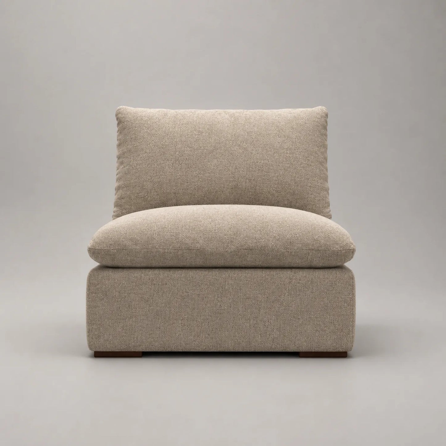 Polstersessel Beige Ohne Armlehne Textil 85x90x90 cm