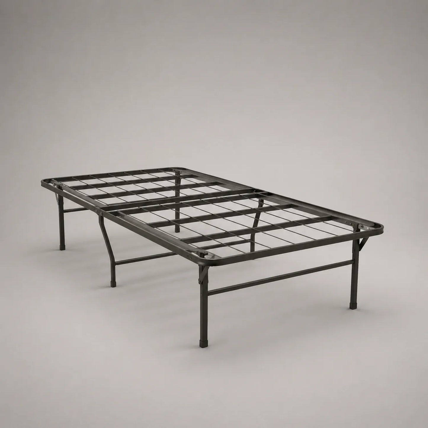 Schwarzes Metallbettgestell 200x90x35 cm